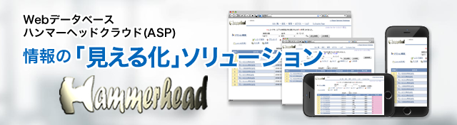 Webデータベース ハンマーヘッドクラウド(ASP) 情報の「見える化」ソリューション